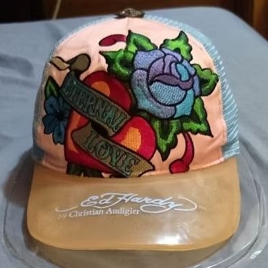 topi Ed Hardy Trucker visor plastik, official tag.original