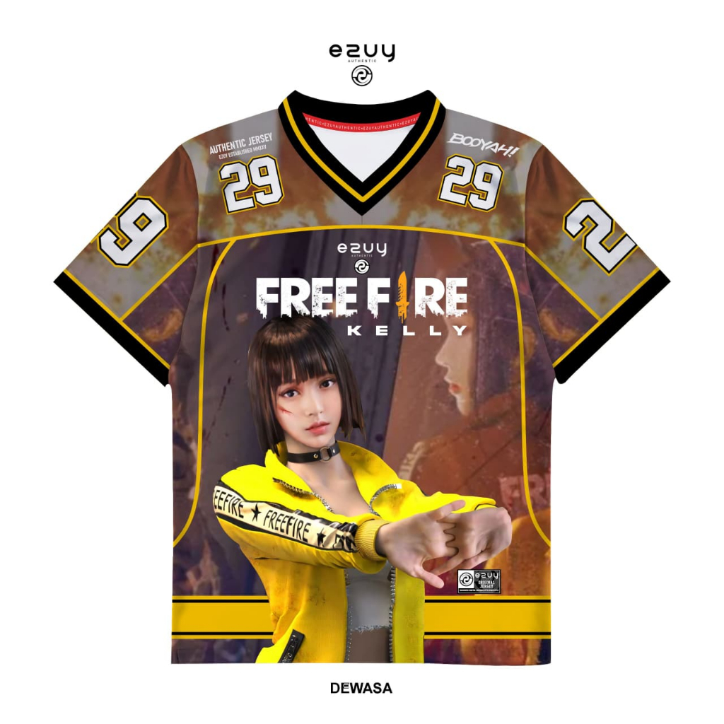 JERSEY FF FREEFIRE / DKELLY 29 / JERSEY DEWASA