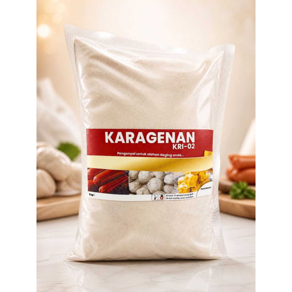 Ukuran 250 Gram - Karagenan KRI-02 / Carrageenan - pengenyal bakso , pentol, sosis, nugget