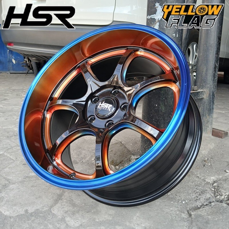 Velg racing celong r18 lubang 5 HSR ARU Ring 18 Lebar 9 Pcd 5x114,3 ET22 Zenix Hrv Civic Camry Almaz