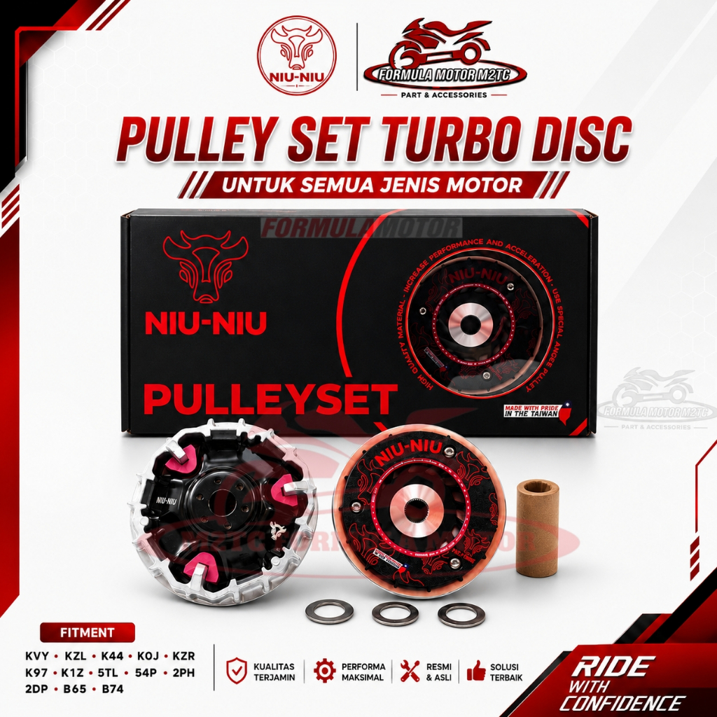 NIU-NIU Rumah Roller Assy Pulley Set Depan Untuk Motor Matic [Beat Vario