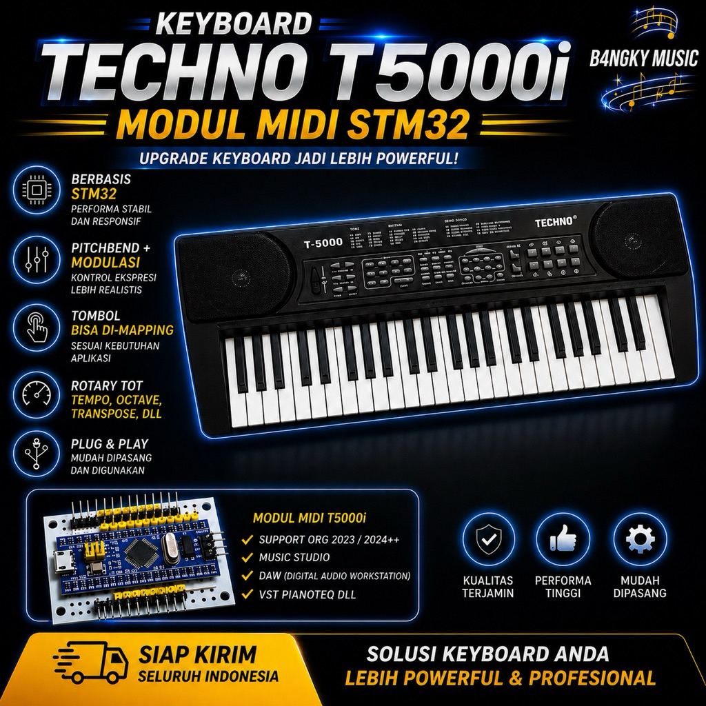KEYBOARD OPREK TECHNO T5000 MODUL MIDI STM32