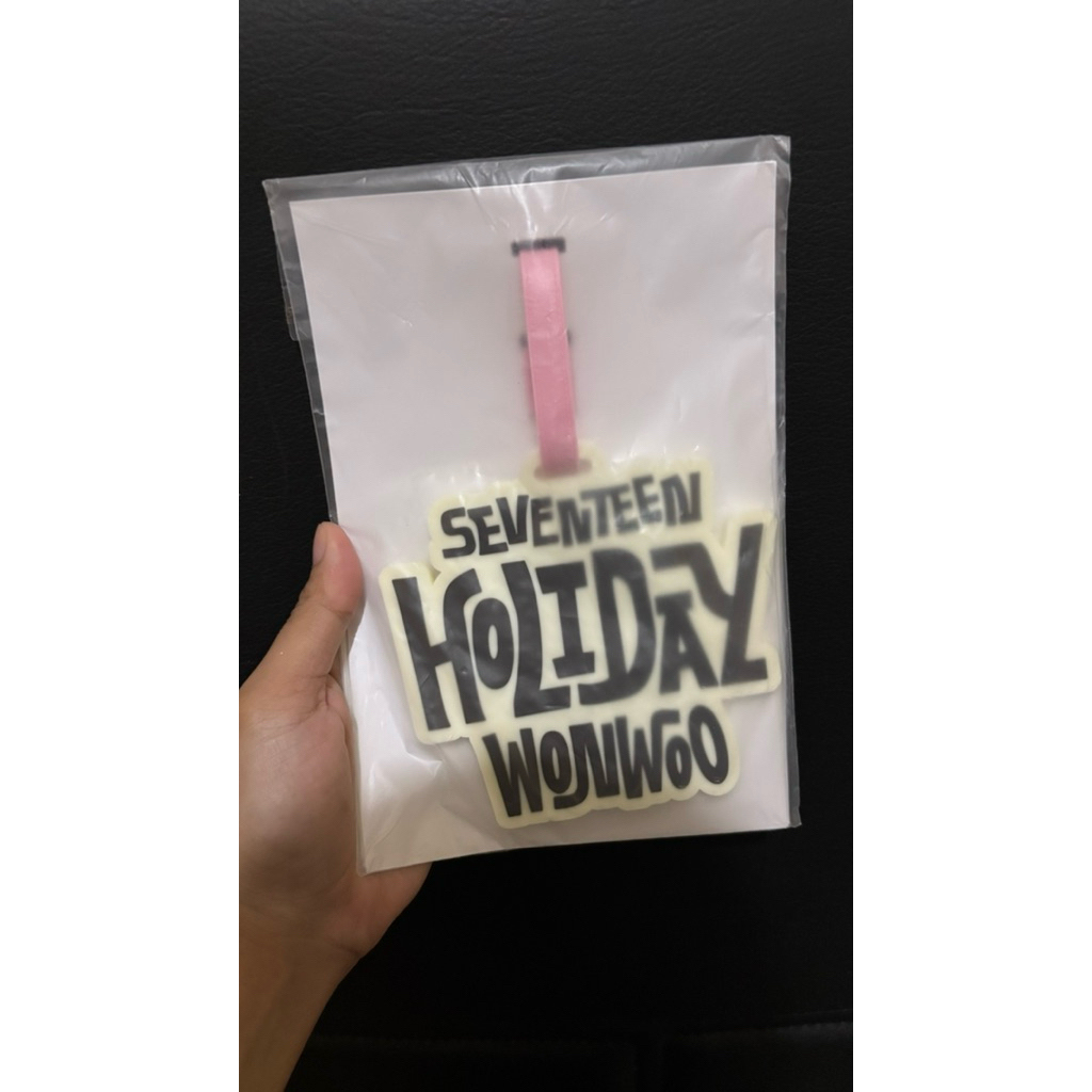Holiday jp fanmeet luggage tag seventeen wonwoo