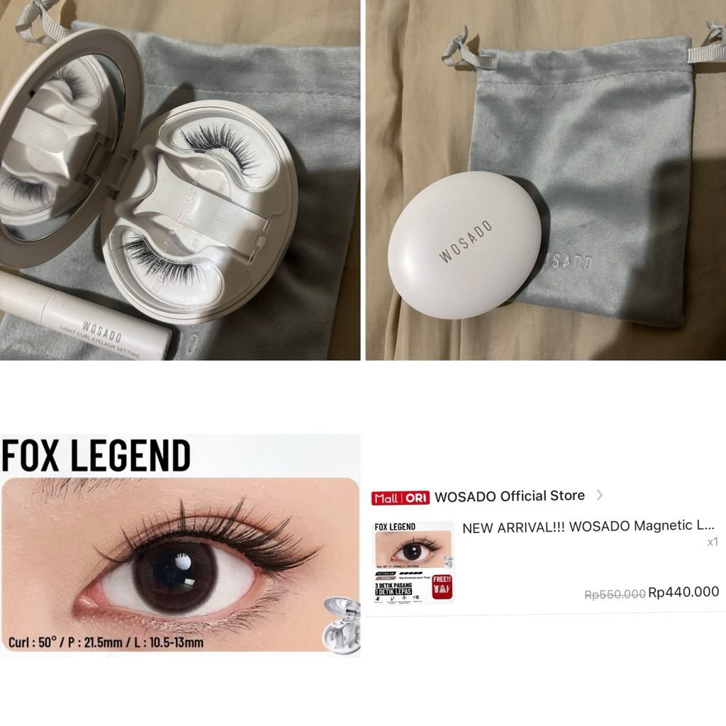 Preloved Wosado Fox Legend Magnetic Lash Lengkap