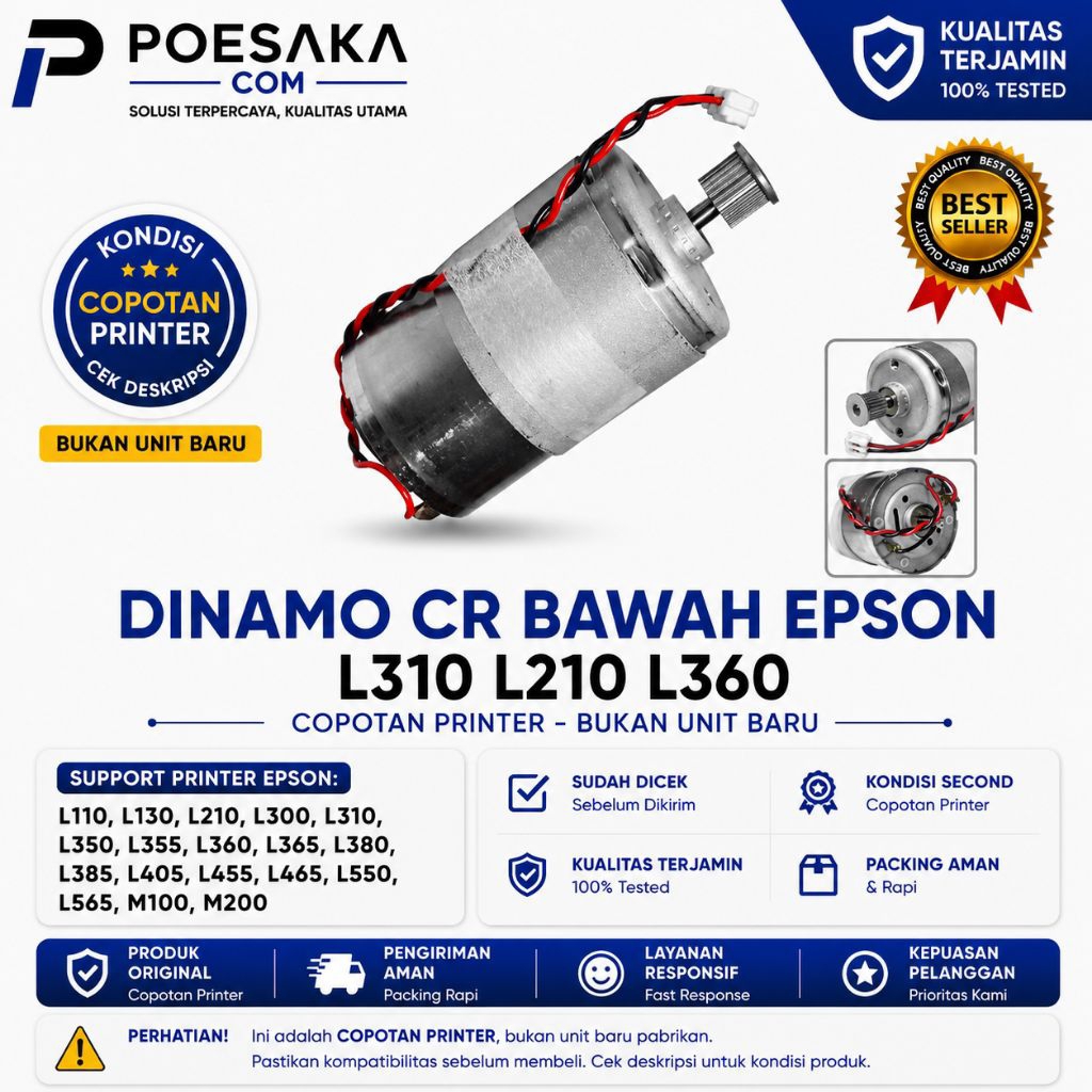 Dinamo CR Bawah Epson L310 L210 L360 Original Copotan Printer Motor Carriage Epson