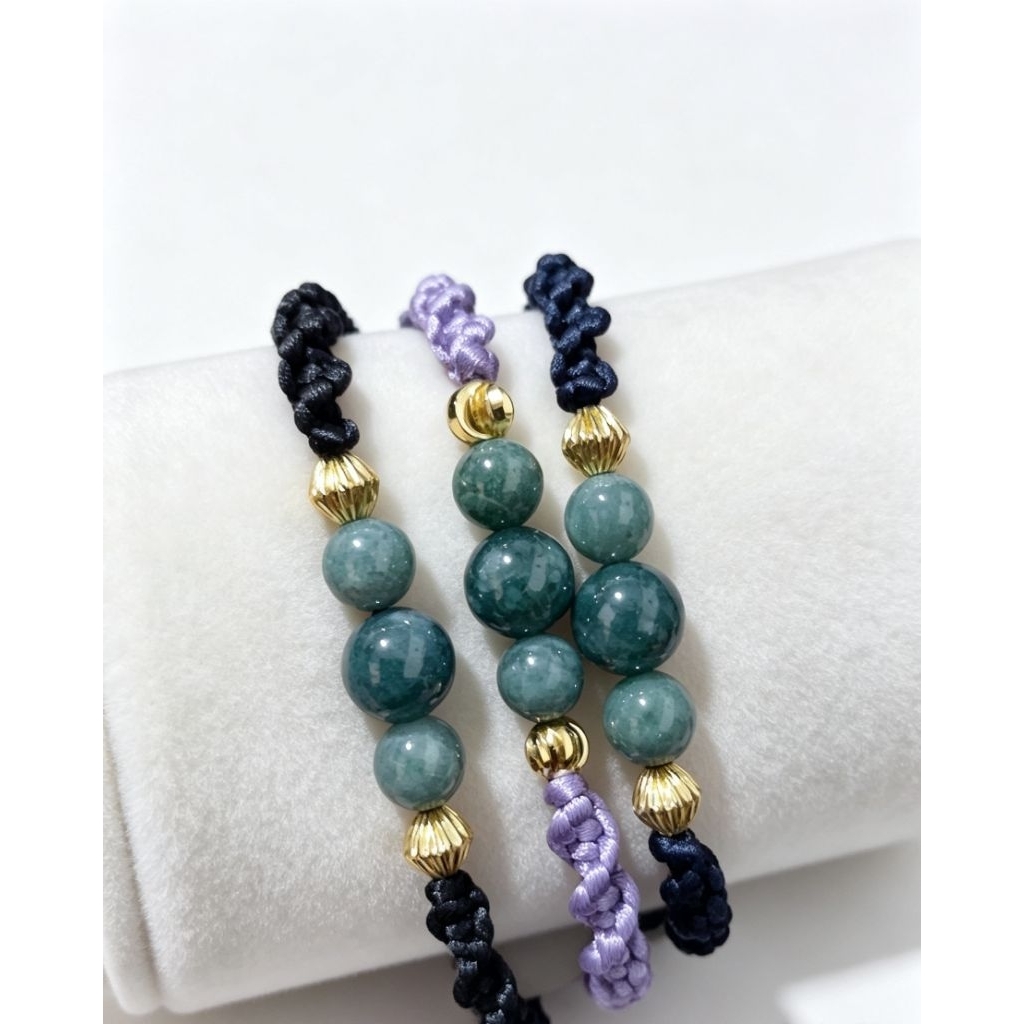 Gelang Giok Burma type A Tali Adjustable