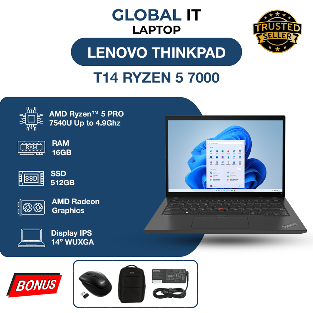THINKPAD T14 G4 RYZEN 5 7000S RAM 16GB SSD 512GB
