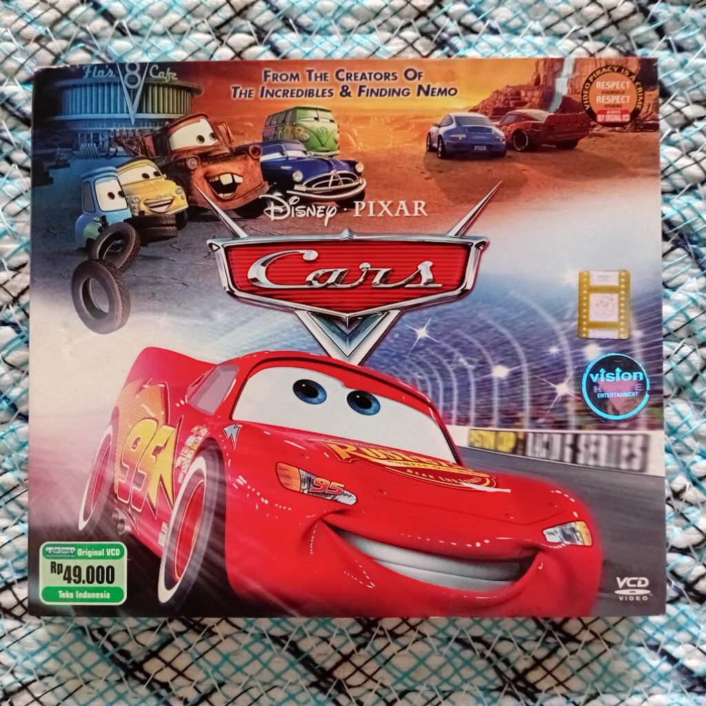 VCD Cars (2006) Teks Indonesia Original Disney Pixar Animation VideoCD Mulus