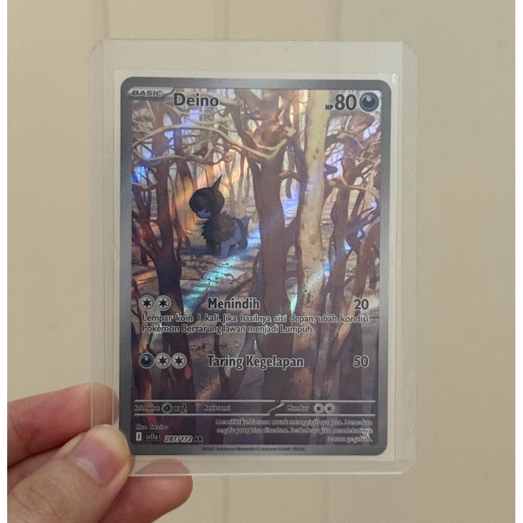 Deino Ar Pokemon hitam putih TCG Card Indonesia