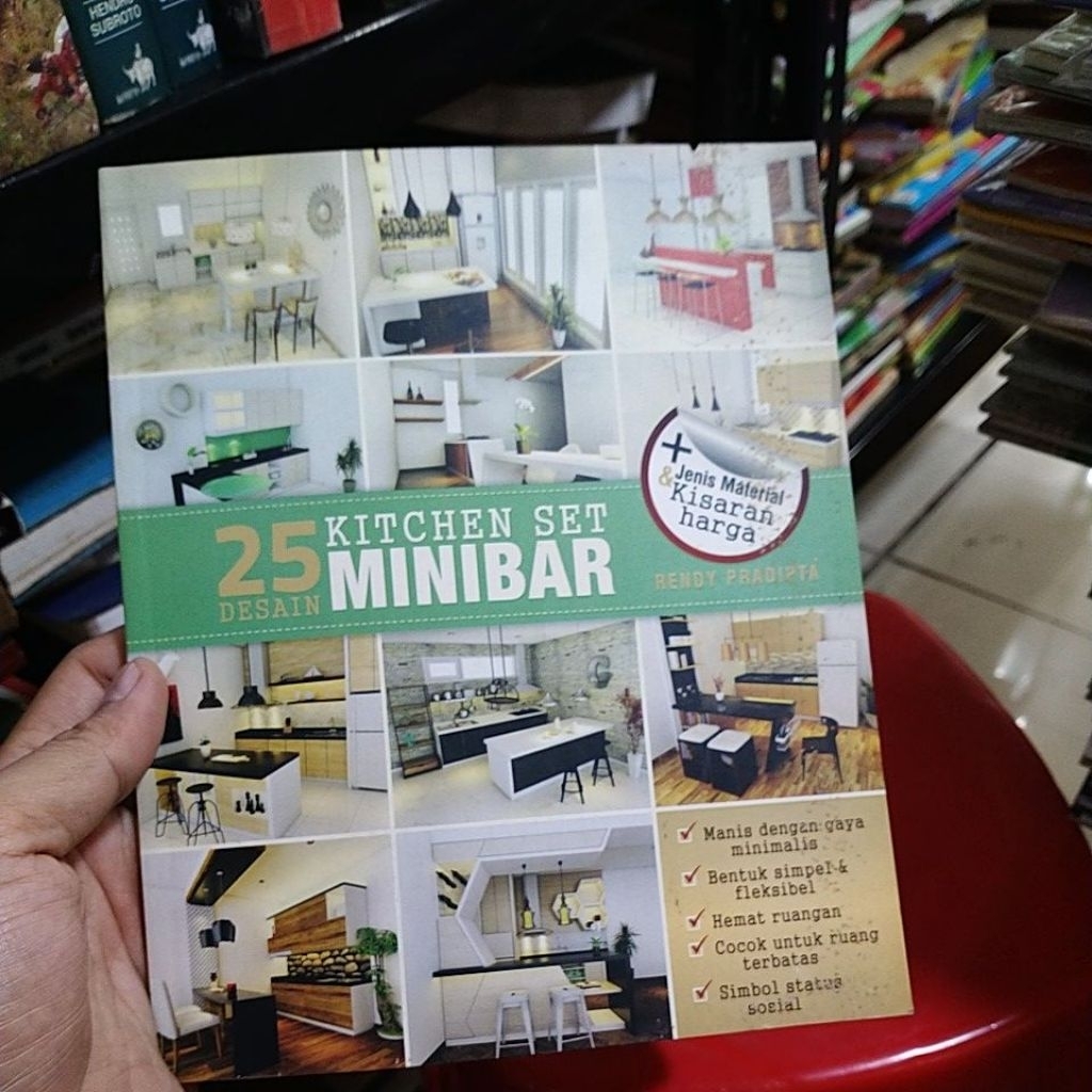 buku 25 desain kitchen set mini bar original