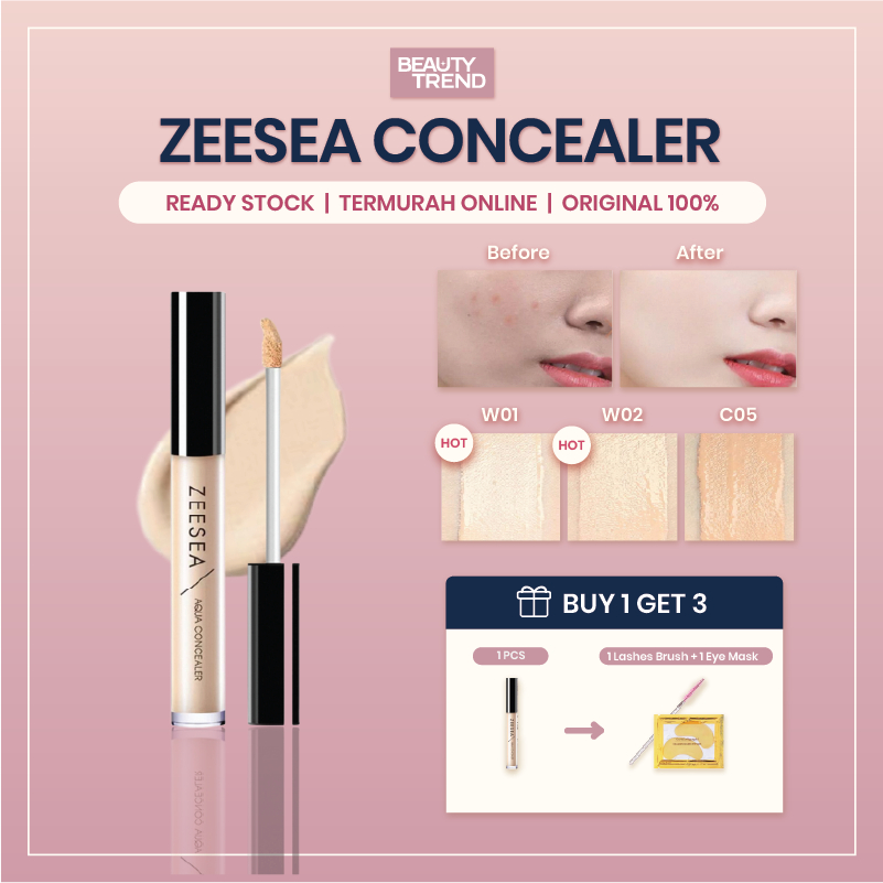 [READY ORI] Zeesea Concealer Liquid High Coverage Ringan Dipakai Mudah Dibaur Daily Make Up