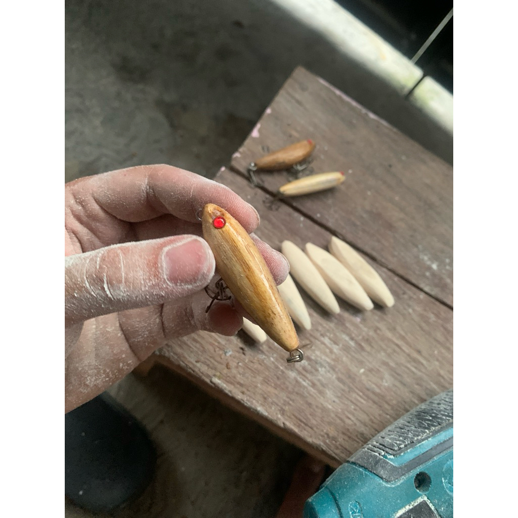 Lure Wtd Kayu, Umpan Wtd kayu, Minnow Wtd, Walk the Dog, Wtd Kayu