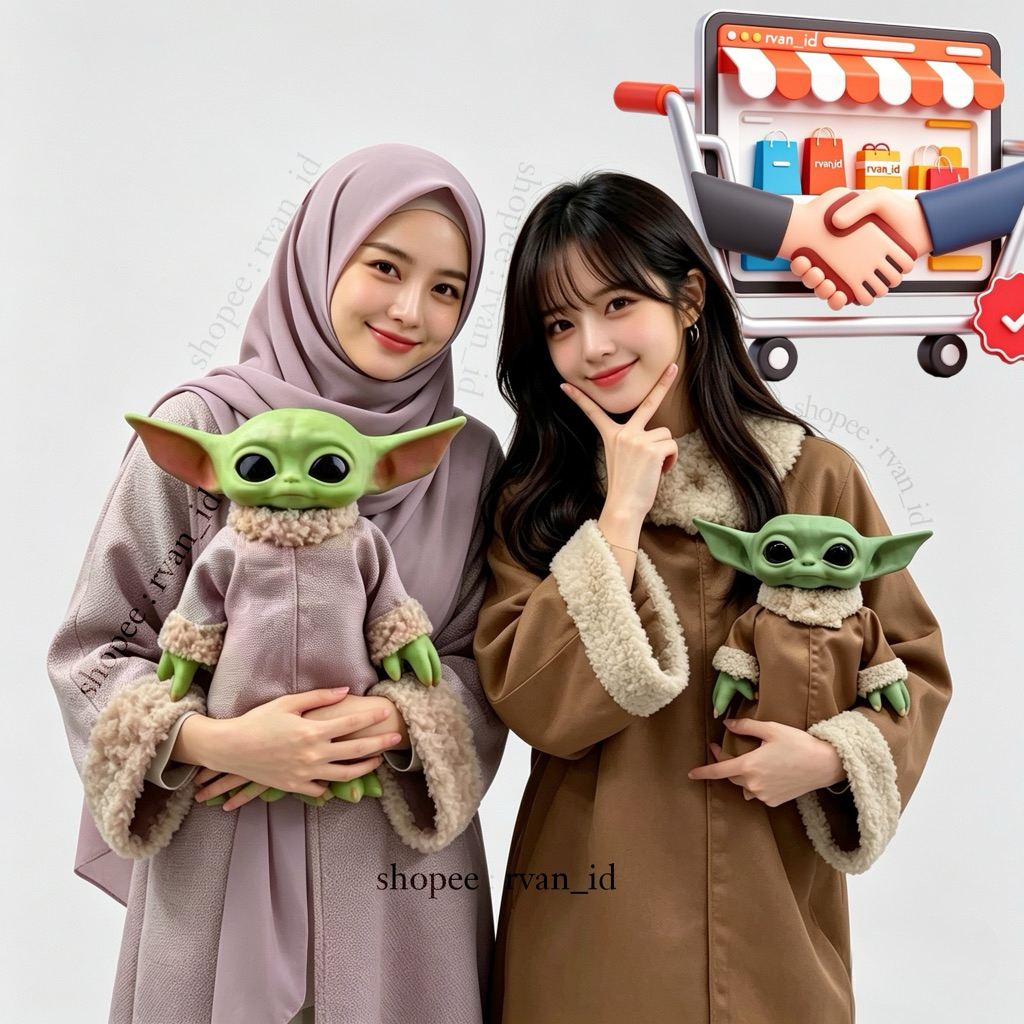 Boneka PVC Model Figure YODA Star Wars Cast Off - Boneka Figure Yoda - Mainan Boneka