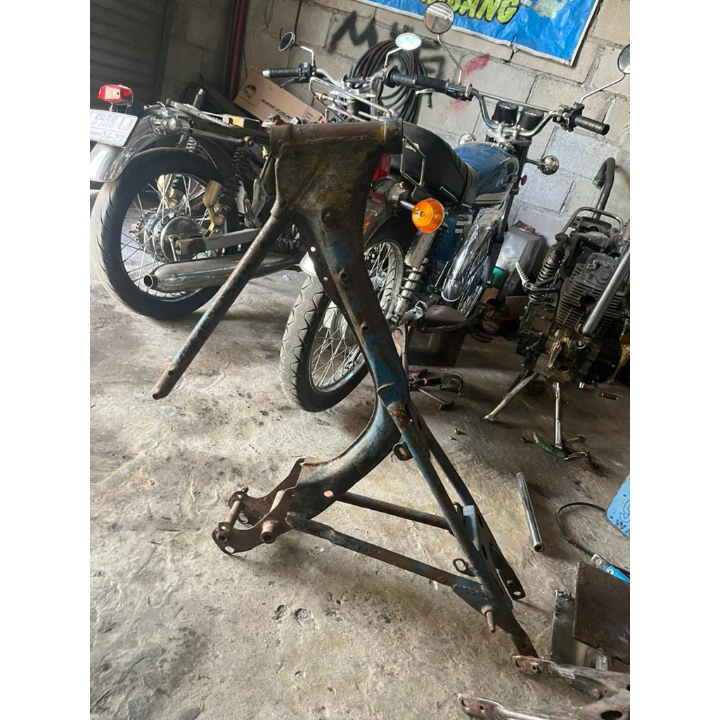 RANGKA CB K2 ORIGINAL UTUH Rangka T Sasis Tengah / Sasis Monyetan Honda CB100 CB 100 Klasik