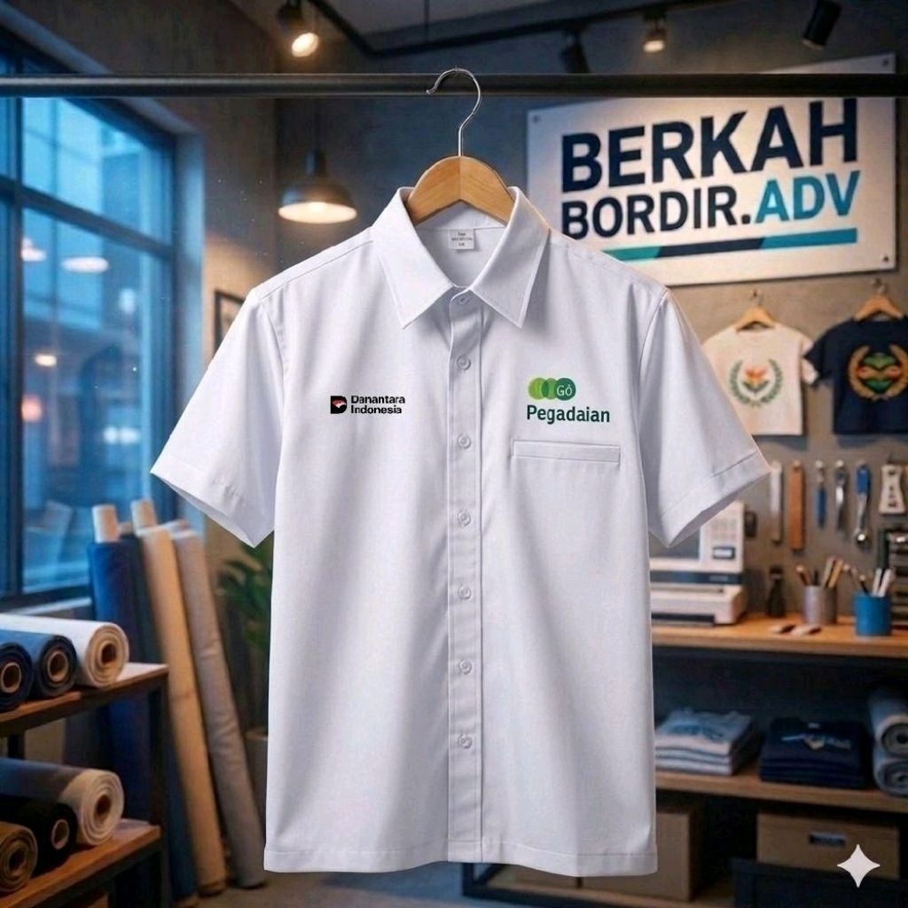 Seragam Danantara Kantong 1 Pegadaian Gratis Bordir Logo Pegadaian Dan Tulisan Pegadaian