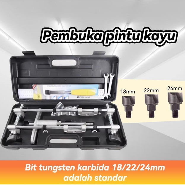 Alat Pembuat Lubang Kunci Pintu Kayu Mortice Lock Jig Set Mortiser Door Lock Fitting Jig Tool Door K