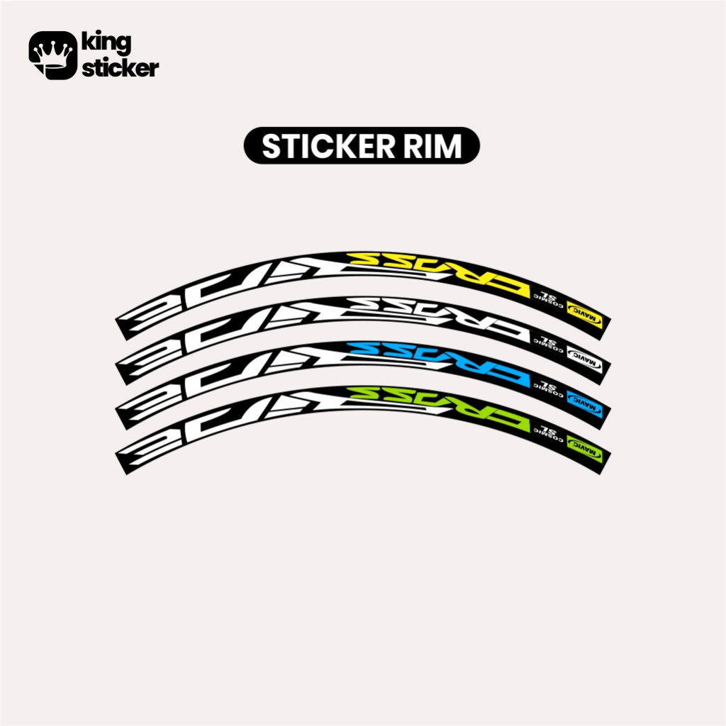 Sticker CROSSRIDE SLX Decal Velg Sepeda RIM MTB Road Bike Keren Racing Style