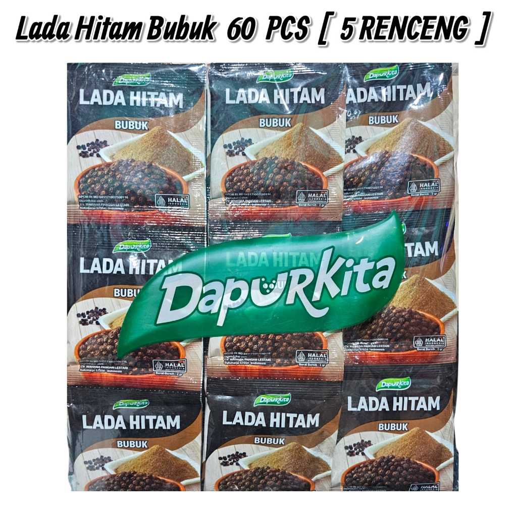 5 Renceng isi 60 sachet Bumbu Dapur Lada Hitam Bubuk Dapurkita
