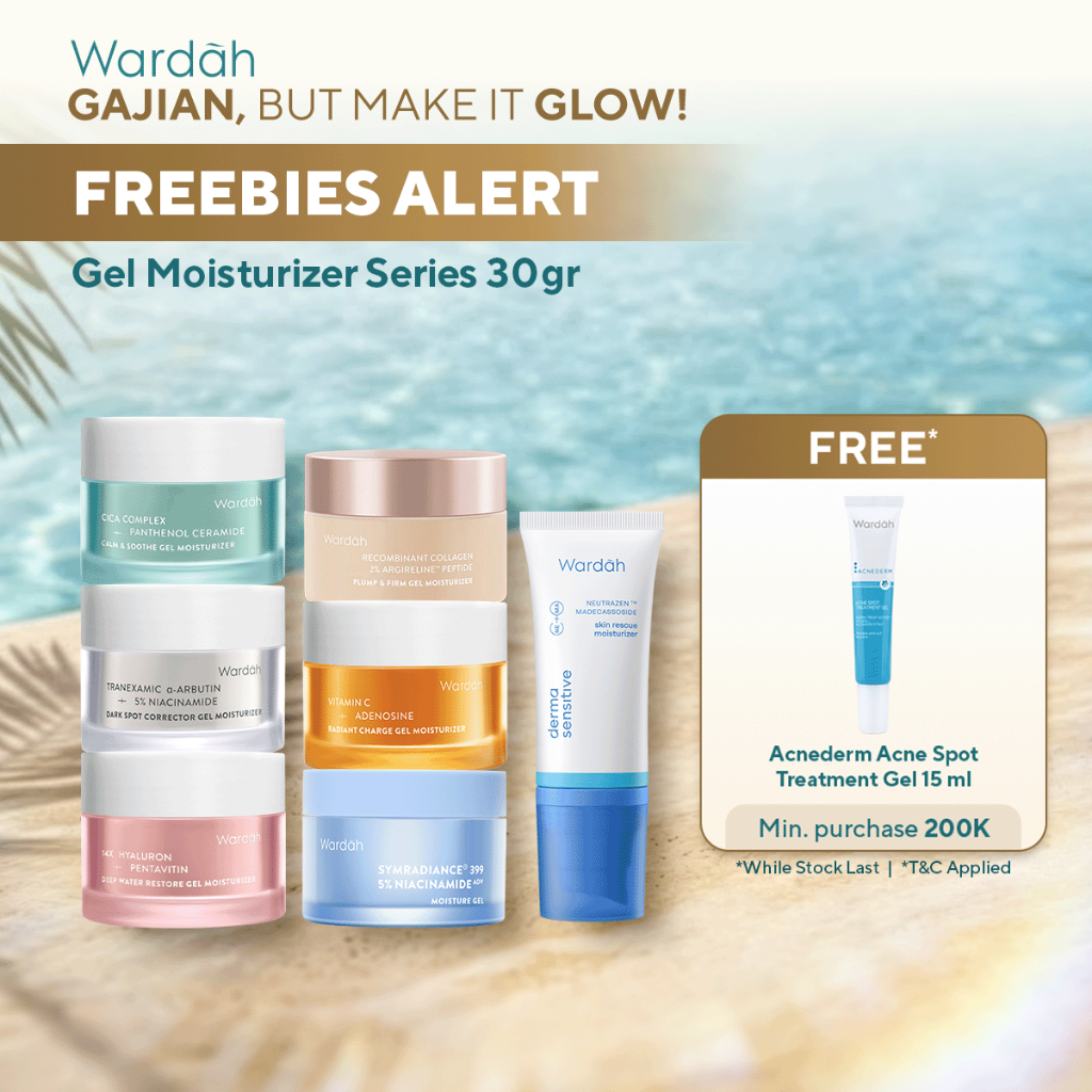 WARDAH Gel Moisturizer Series 30 g - Calming, Brightening, Soothing, Clarifying, Refining, Correctin