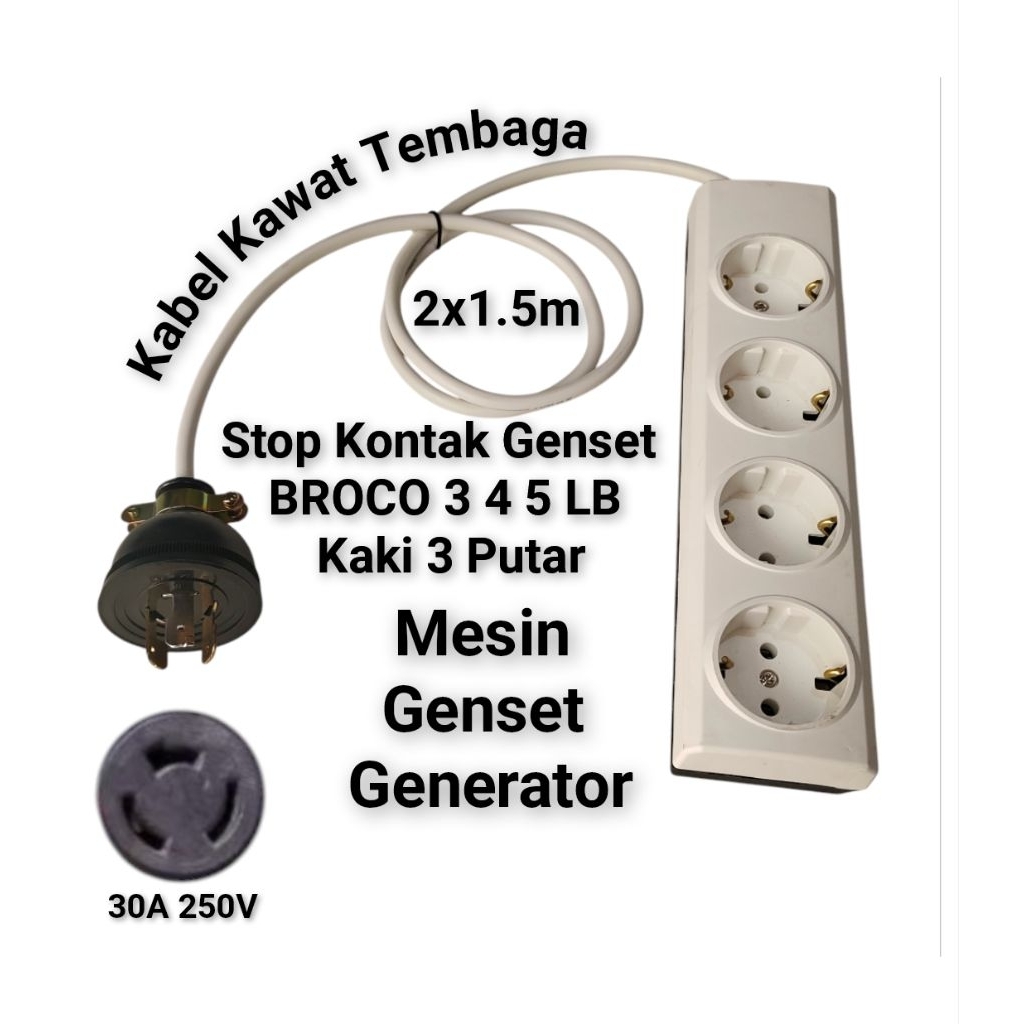 Stop kontak Penghubung AC Genset Generator Excell General general Buat genset 5000 watt Steker Plug 