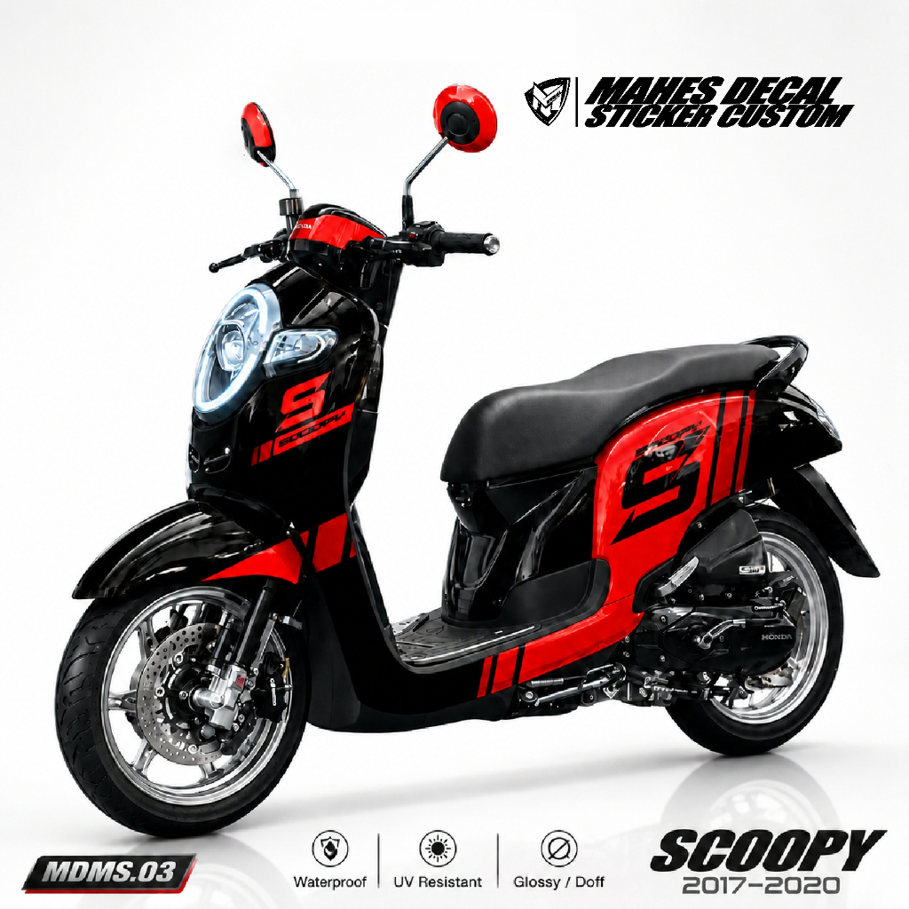 (COD) Decal Sticker Honda Scoopy 2017 2018 2019 2020 Full Body K93 New Scoopy ESP Stiker Skotlet Vin