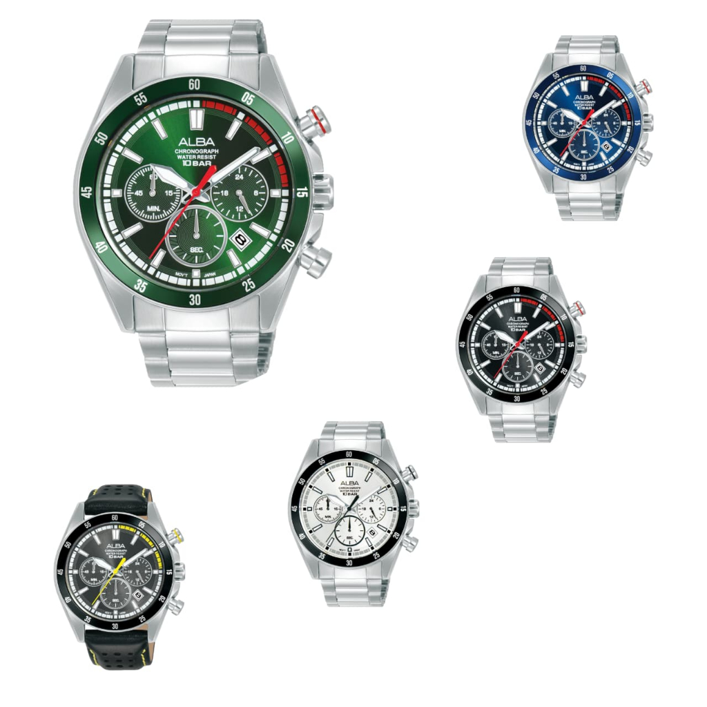 Alba Men Chronograph AT3J25 AT3J25X1 AT3J27 AT3J27X1 AT3J29 AT3J29X1 AT3J31 AT3J31X1 AT3J33 AT3J33X1