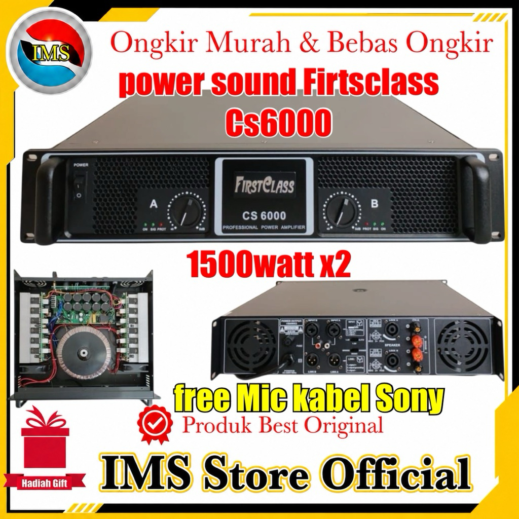 power Sound Fritsclass Cs6000 new 1500wattx2 original