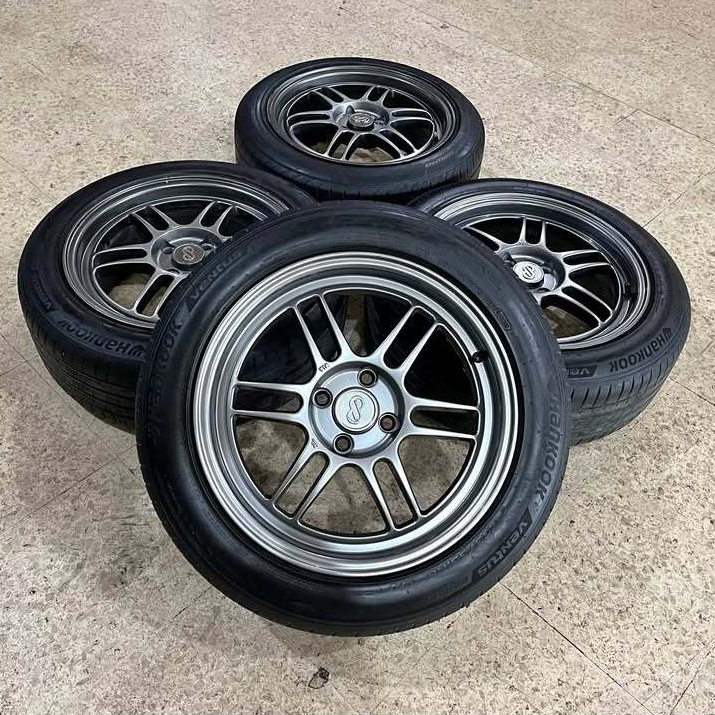 VELG BEKAS RACING ENKEI RPF R16 LEBAR 7 LUBANG 4 BAN 195 55 R16