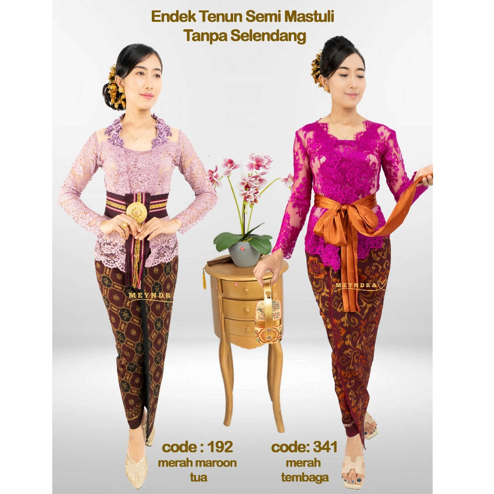 MEYNDRA BUSANA-19 : Endek Semi Mastuli/Endek Tenun Lasem/Endek Premium Bali/Endek Bali (TANPA SELEND