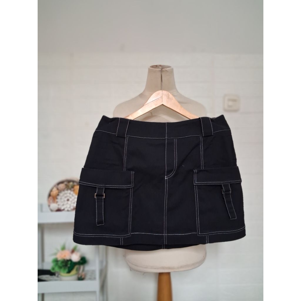 PL ROK HITAMI ROK MURAH ROK JEANS SKIRT PESTA
