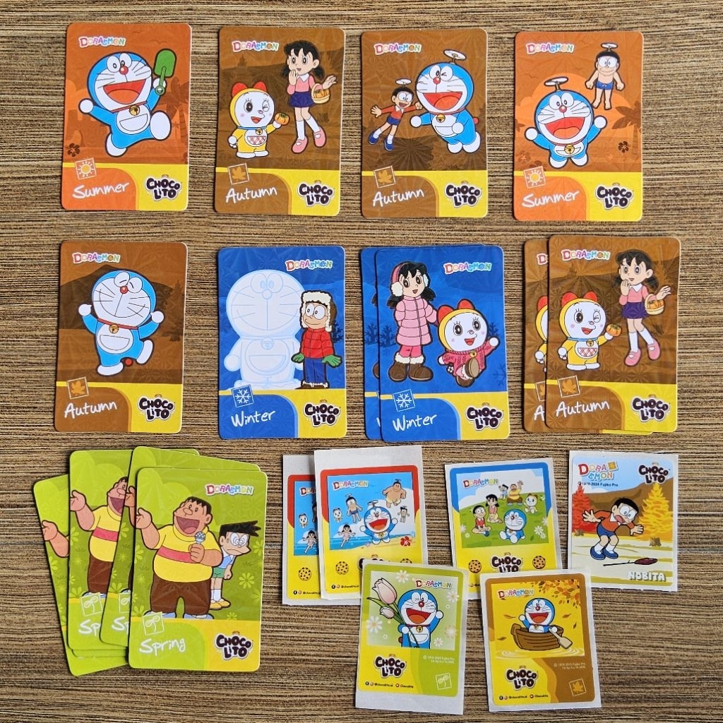 Kartu Stiker Doraemon Choco Lito ecer