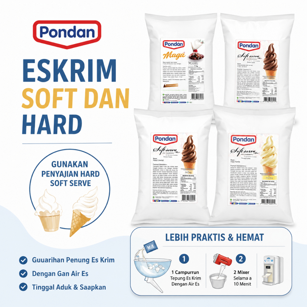 bubuk es cream 1kg bubuk ice cream pondan  rasa bubuk ea crem bubuk es 1kg
