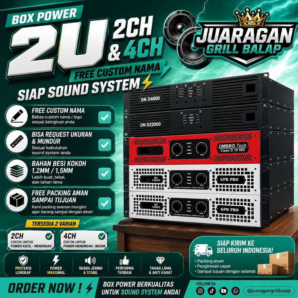 Box Power 2U 2CH & 2U 4CH – Kuat & Awet Buat Sound System