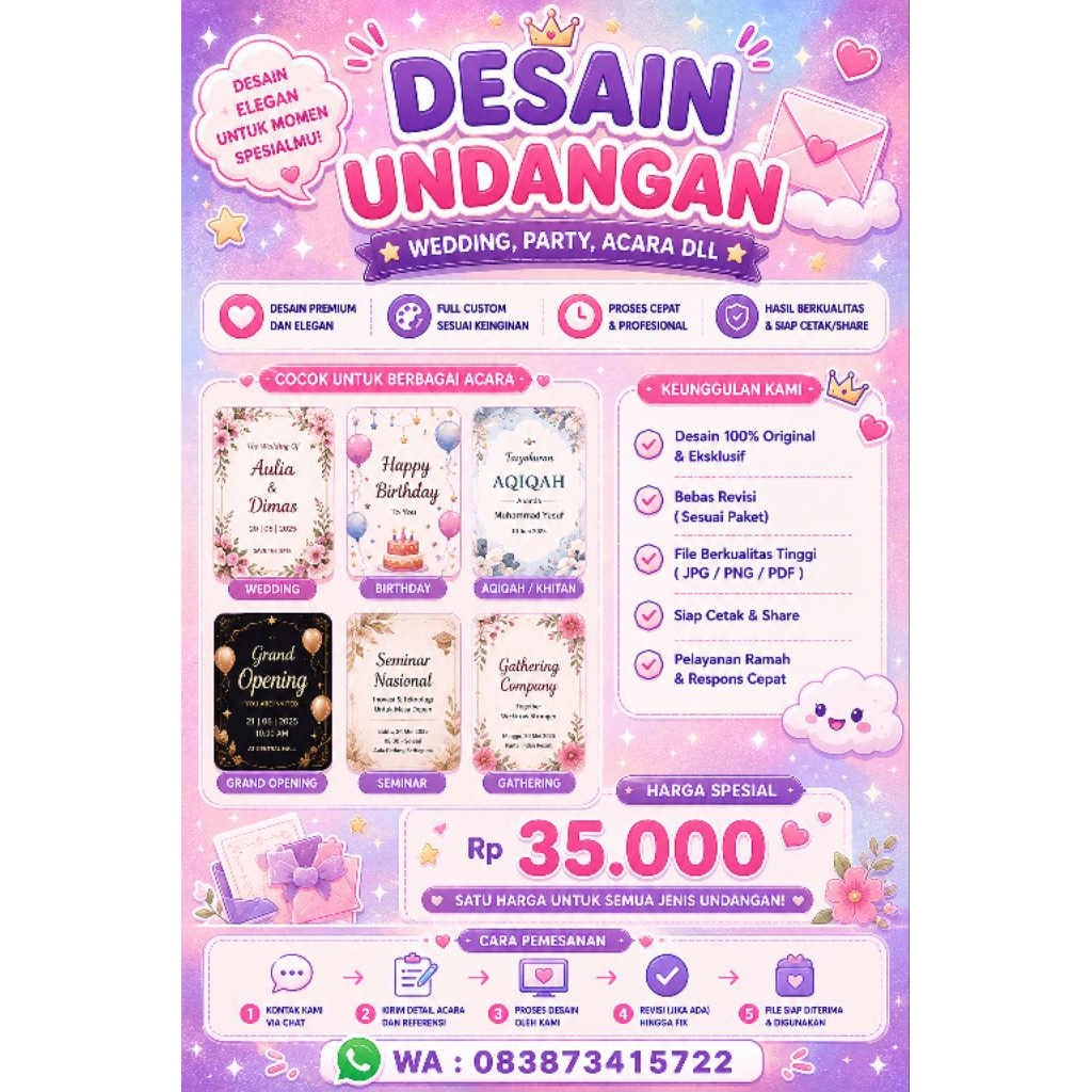 Desain Undangan Custom