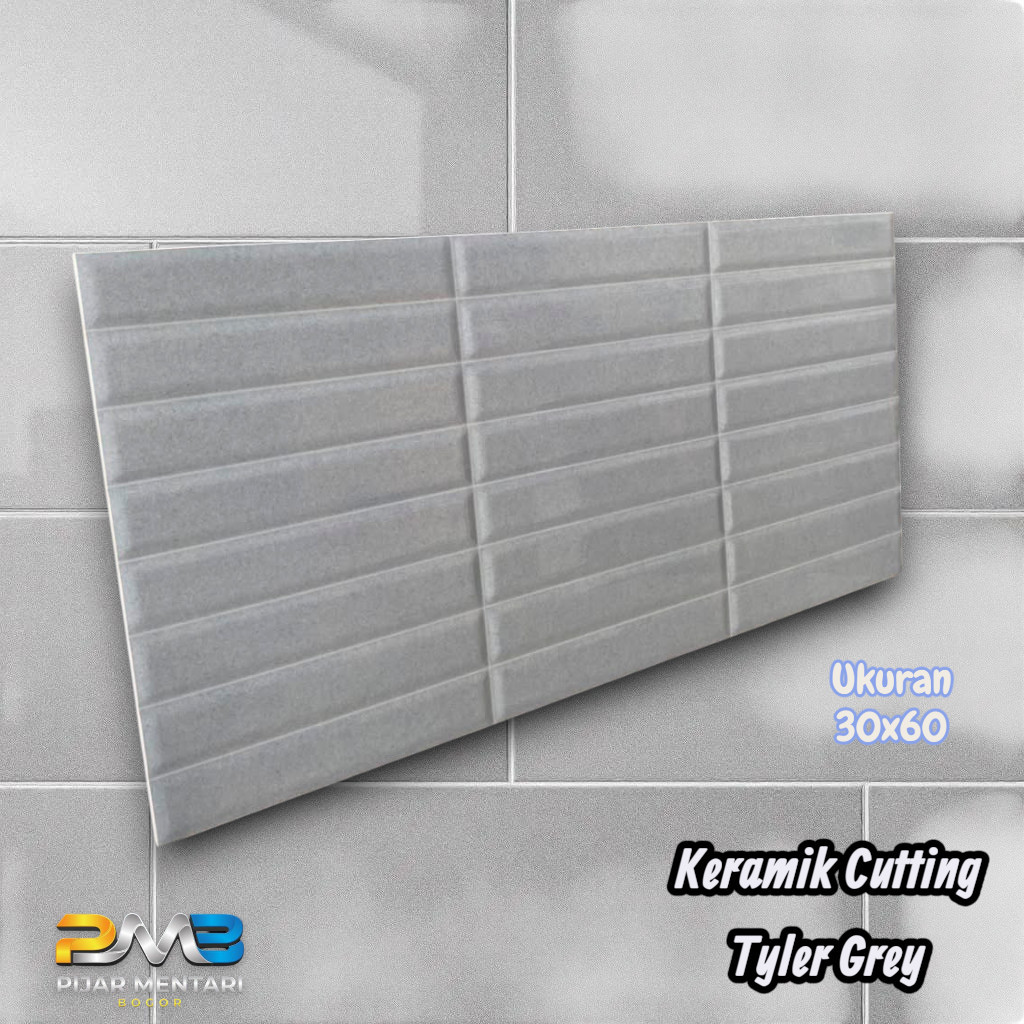 Keramik Dinding KamarMandi Dapur TYLER GREY 30x60 PLATINUM