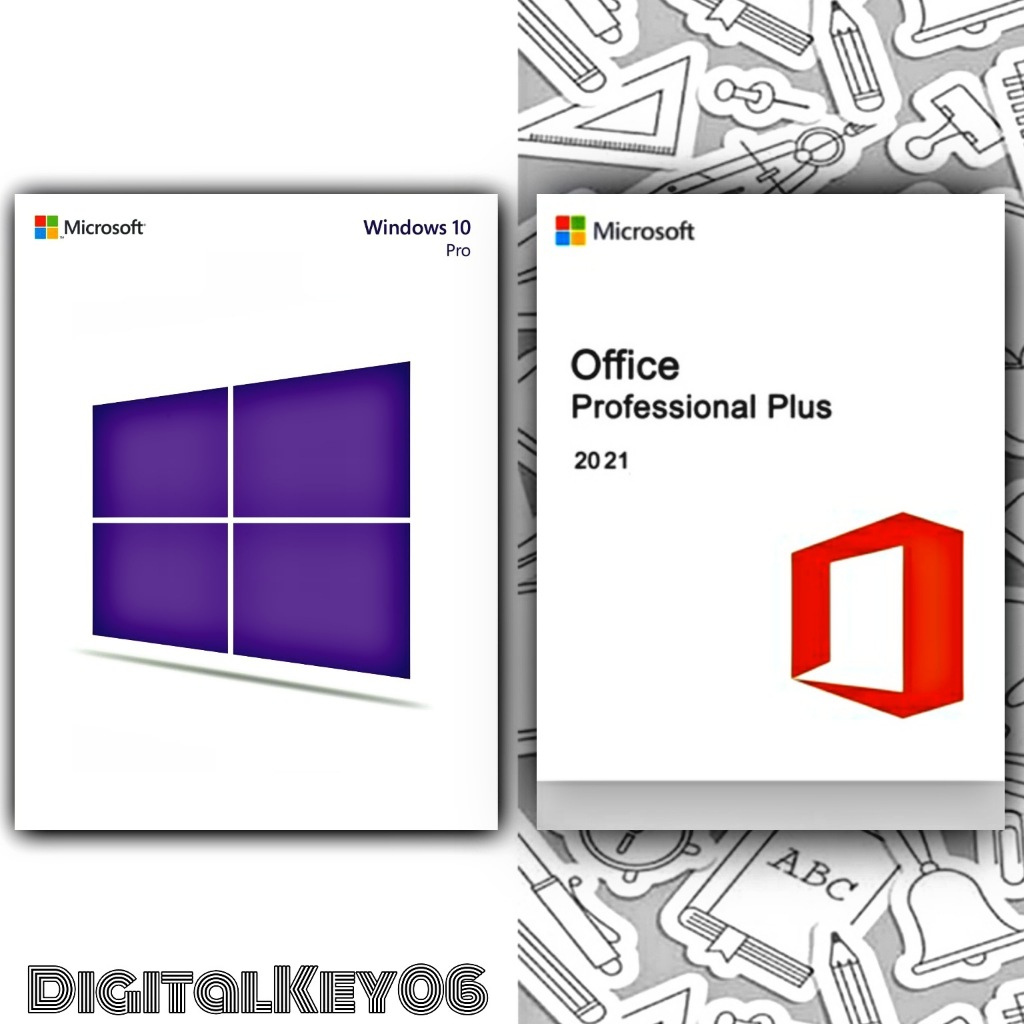 Windows 10 pro + Office 2021 pro plus key 32/64bit code aktivasi ori
