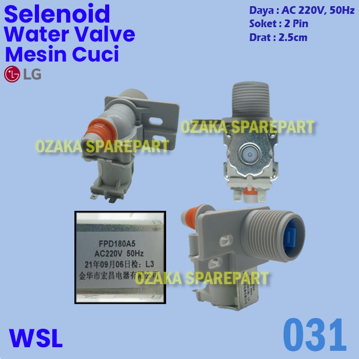 Selenoid water valve MESIN CUCI LG Inverter AC220V W-031