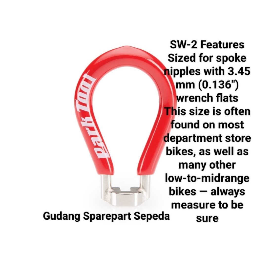 Kunci Jari-ajari Sepeda Spoke Wrench Park Tool SW-2 ParkTool SW-2 Spoke Wrench 3.45mm