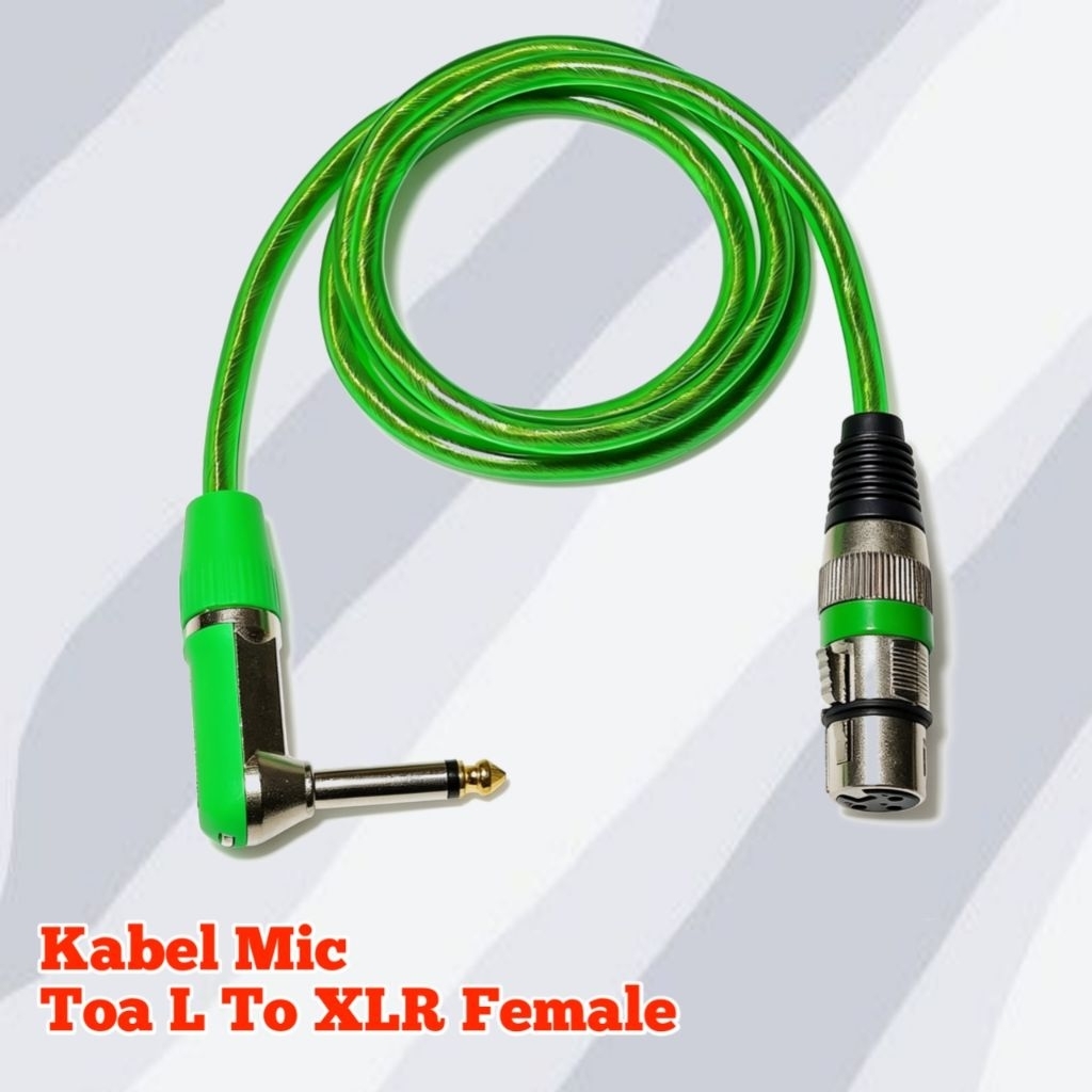 Kabel Mic Jek Akai Toa Mono L 6,5mm To Jek XLR Canon Female Panjang 1 Meter