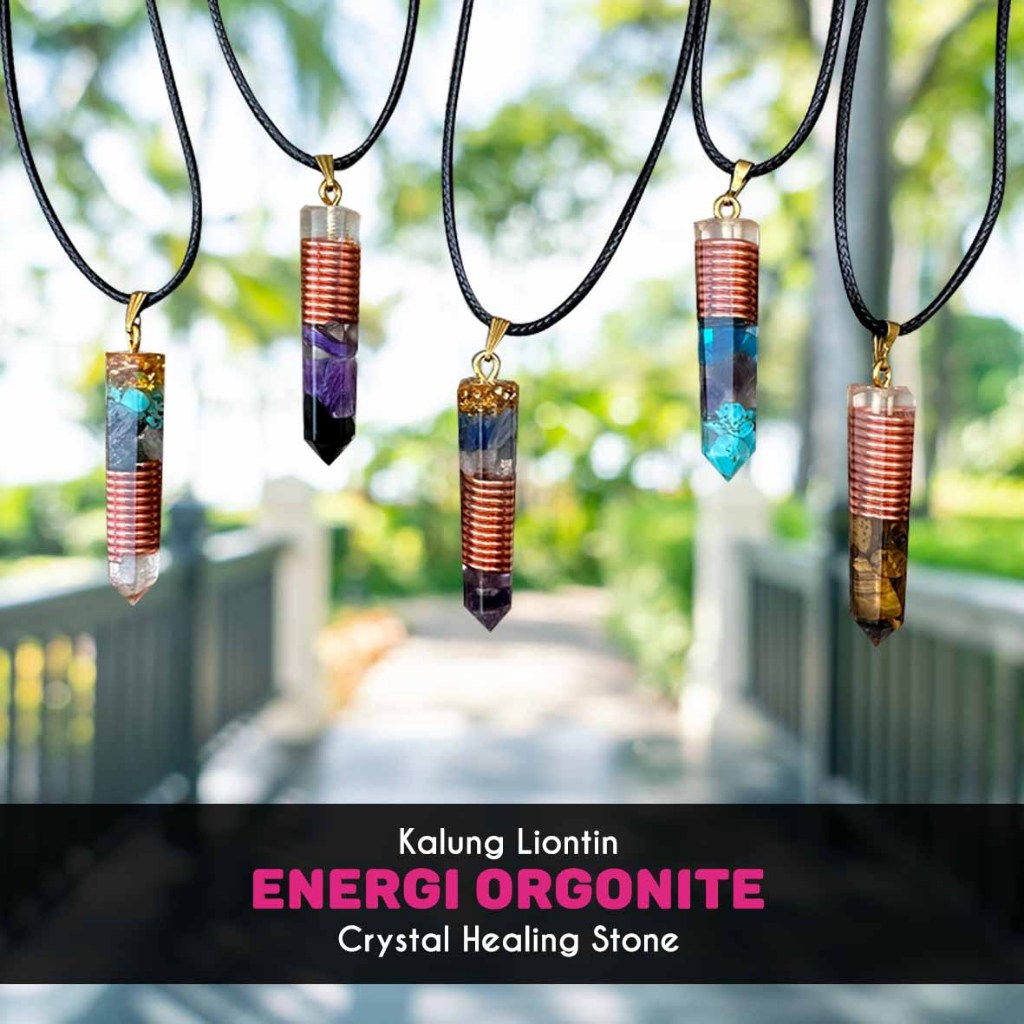 Kalung Liontin Energi Orgonite Crystal Healing Stone (LBP246)