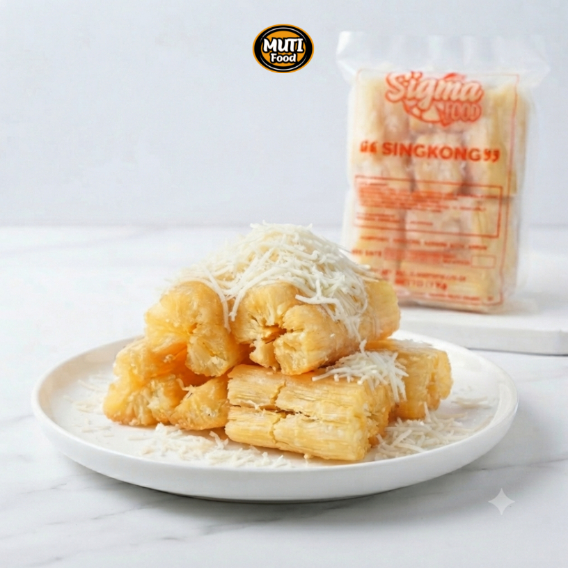 Singkong keju sigma +/- 1kg / singkong pulen merekah frozen
