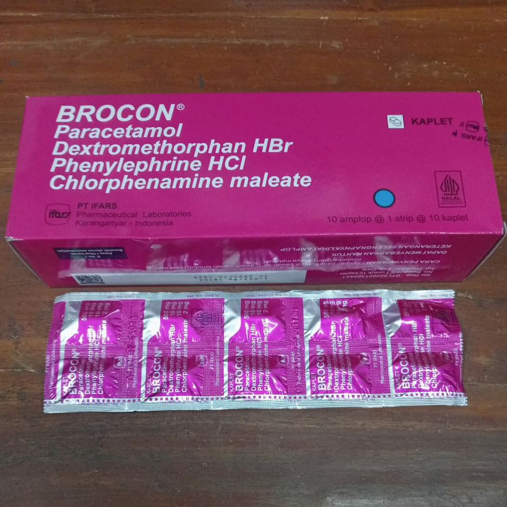 Brocon tablet 1 strip 10 tablet original