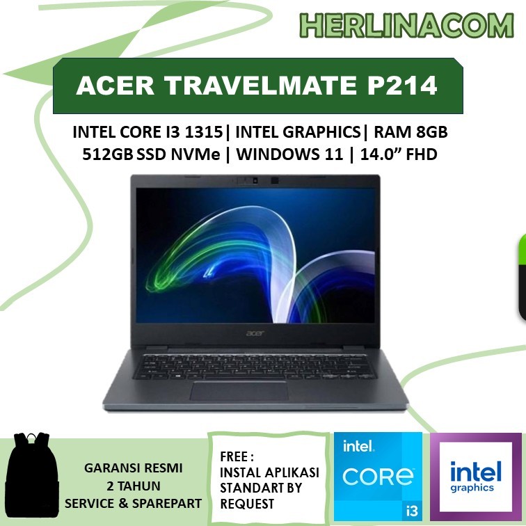 Laptop Acer Travelmate P214 I3 1315 8GB 512GB Windows 11