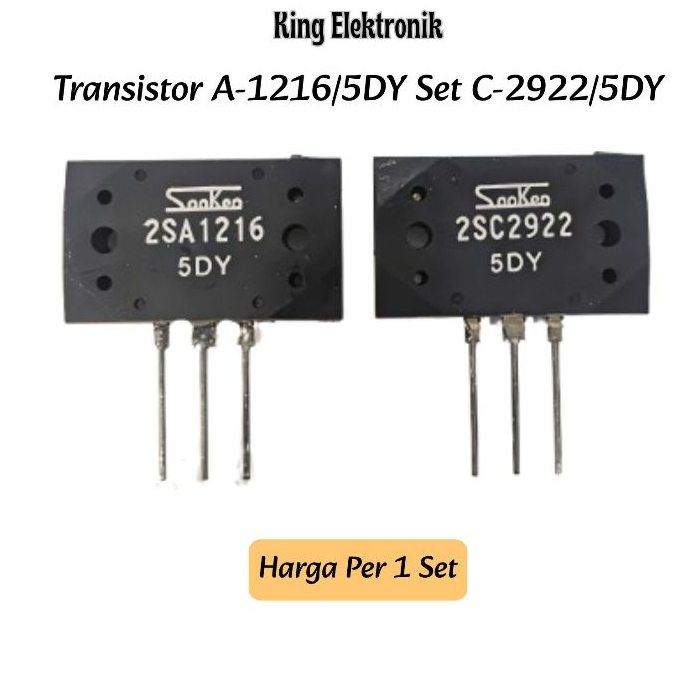 Transistor Sanken 5 DY A1216 C2922 / Transistor Final A-1216 C-2922 2SA1216 2SC2922 5DY