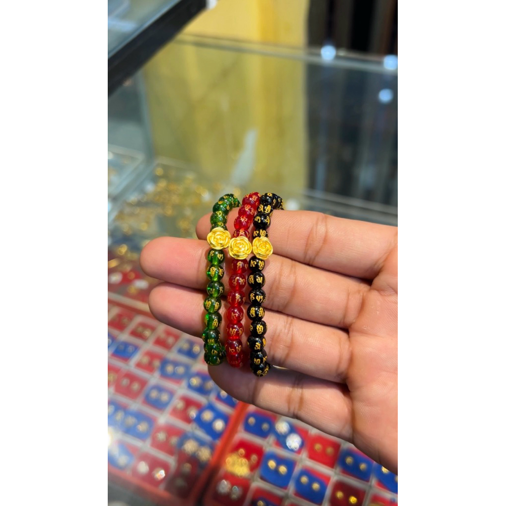 GELANG MODEL BUNGA EMAS 24K (0,3 GRAM)