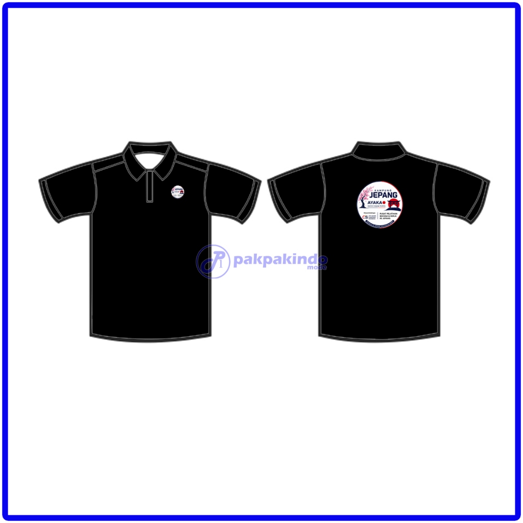 BISA CUSTOM - BAJU KAOS KERAH SERAGAM AKADEMI PELATIHAN KE JEPANG LENGAN PENDEK PRIA WANITA PREMIUM