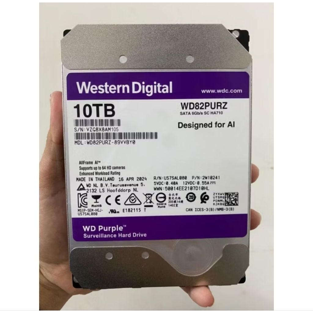 HARDISK 8TB WD PURPLE SATA 3.5" HDD 8TB CCTV DVR PromoHARDISK 8TB WD PURPLE SATA 3.5" HDD 8TB CCTV D