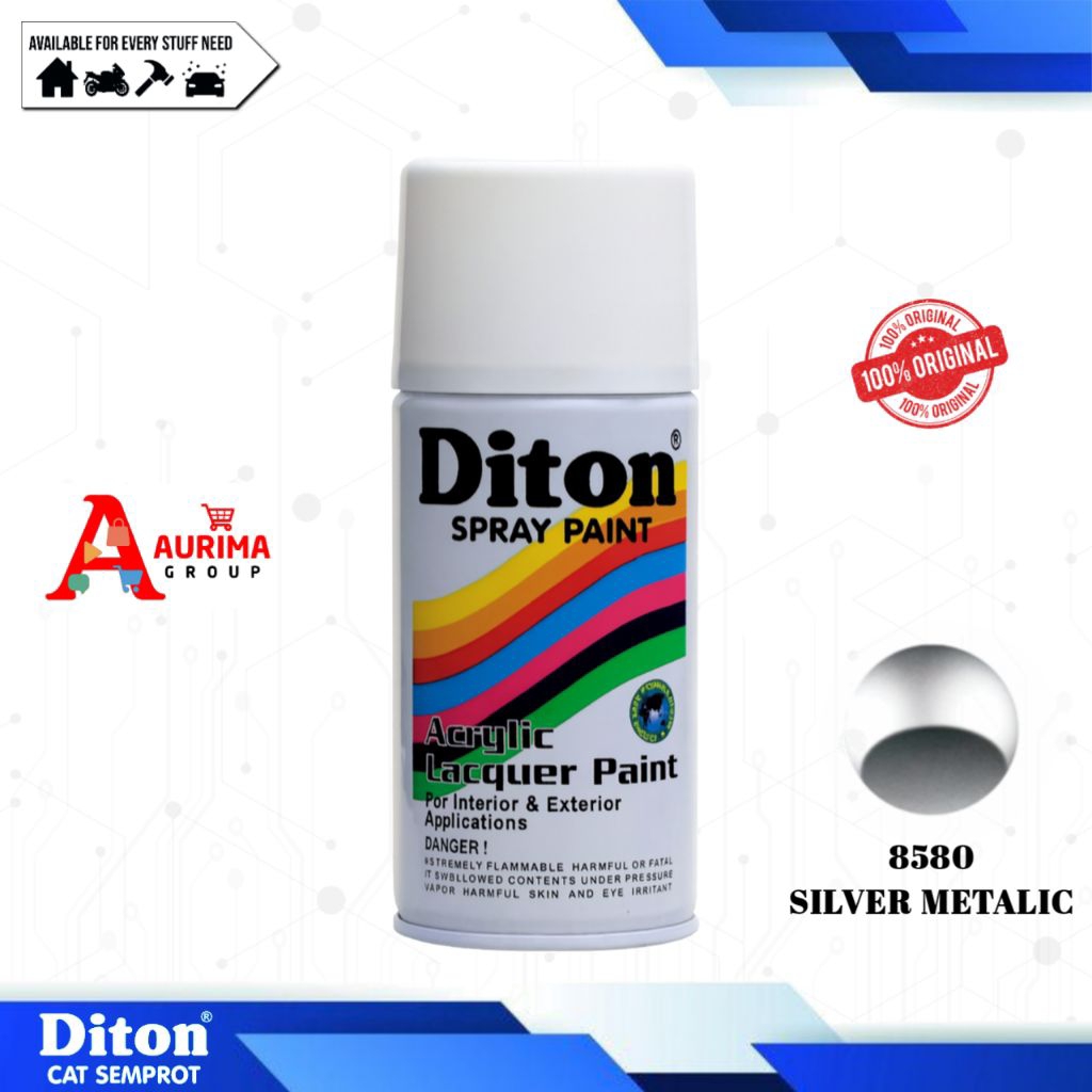 PILOX CAT SEMPROT DITON SILVER METALIK-8580 300CC ORIGINAL DITON