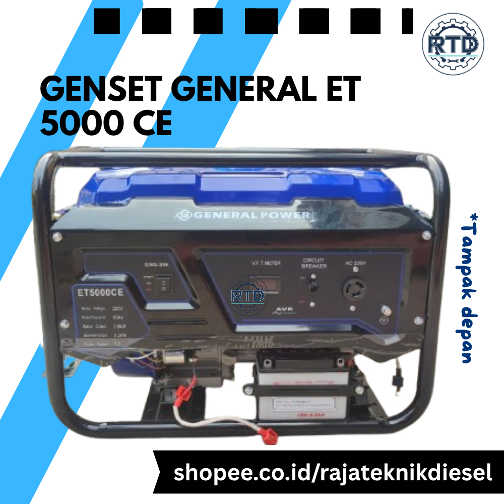 General Generator Genset ET 5000 CE Watt Starter ET5000CE