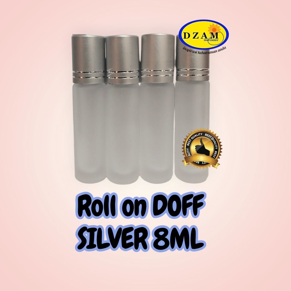 Botol Roll on doff silver 8ml 1lusin